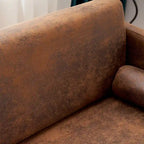 1.5 Seats Foil Fabric Surrounding Accent Chair with Pillow Indoor Circle Chair