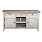 Heartland Antique White Tobacco 56 Inch Tile TV Console