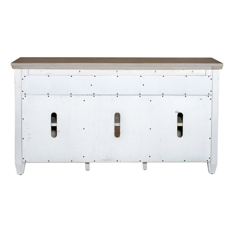 Heartland Antique White Tobacco 56 Inch Tile TV Console