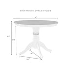 Crosley Shelby Round Dining Table - 42  W x 42  D x 30.5  H