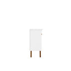 Yonkers 62.99 Sideboard with Solid Wood Legs and 2 Cabinets in Off White and Cinnamon