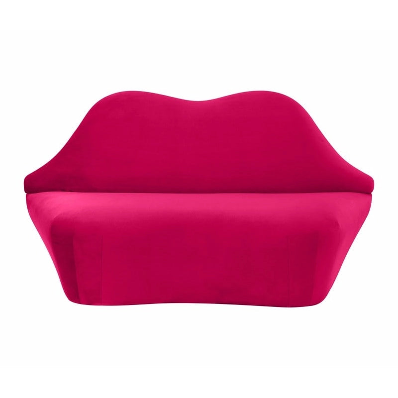 Lips Velvet Settee - 67.7 W x 29.1 D x 36 H