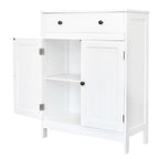 FCH Bathroom Freestanding Double Door Storage Cabinet