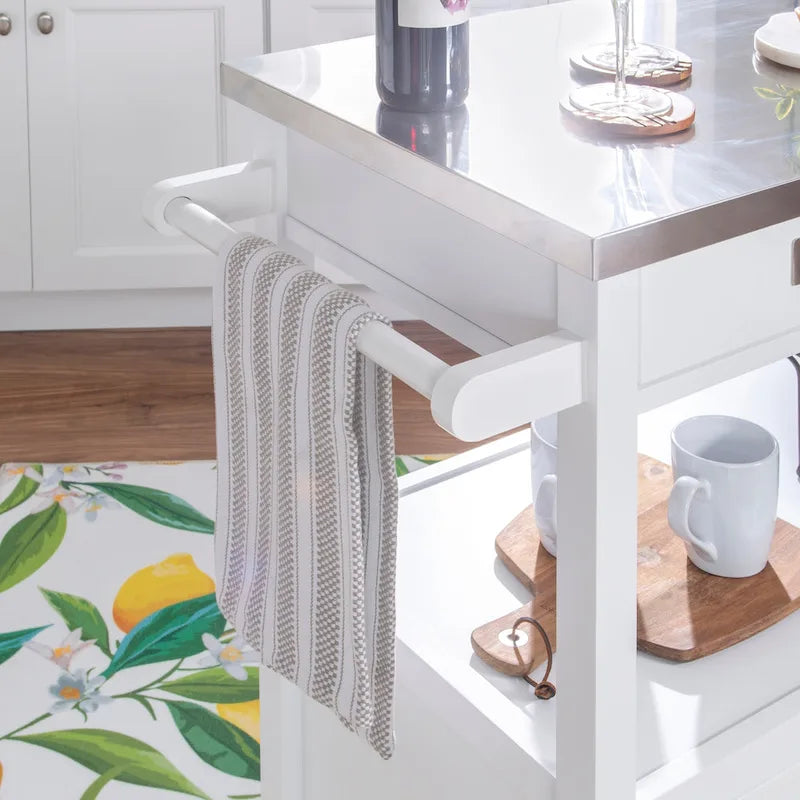 Julianna Stainless Steel Kitchen Cart