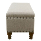 Copper Grove Reze Storage Bench with Nailhead Trim