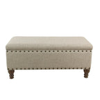 Copper Grove Reze Storage Bench with Nailhead Trim