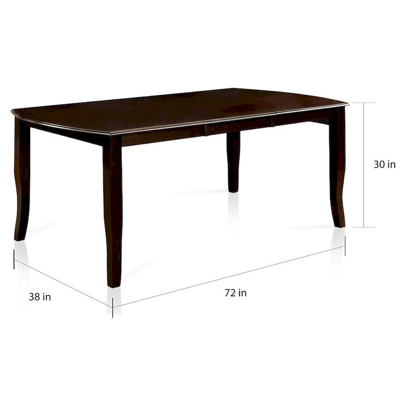 Furniture of America Zita Espresso 72-inch Wood Expandable Dining Table