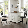 Crosley Julia Island with X-Back Stools - 60 d x 50 w x 41 h