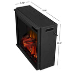 Frederick 72  Electric TV Stand Fireplace in Chestnut Oak by Real Flame - 72L x 15.5W x 30.1H