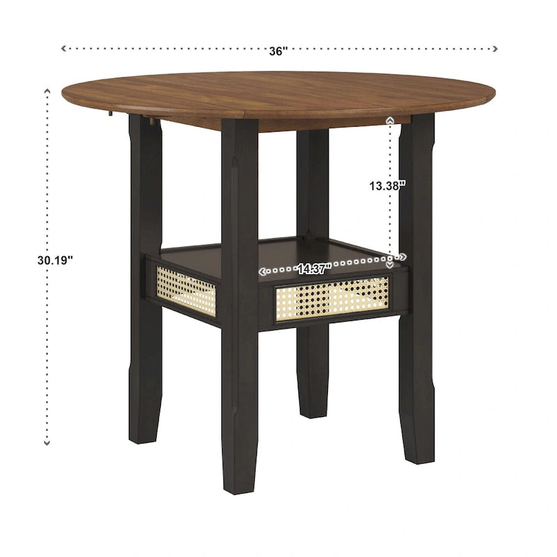 Plaga Cane Accent Dining Table by iNSPIRE Q Classic - 36-inch