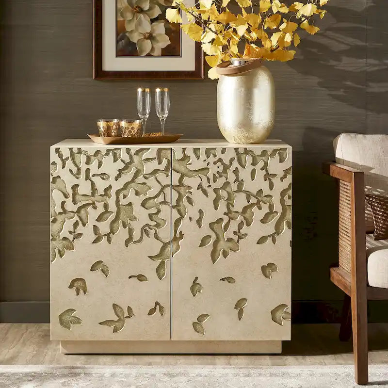 Emiri 35  Wide 2-Door Hand-Painted Accent Cabinet by iNSPIRE Q Bold