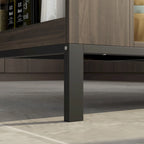 55.1 W Buffet Kitchen Island Cabinet with Open Shelves Two Drawers