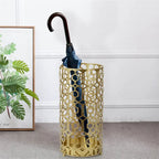 Adeco Multipurpose End Table Metal Shelf Holder Organizer Entrance Umbrella Stand - 9. 25  x 9. 25  x 18. 78