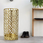 Adeco Multipurpose End Table Metal Shelf Holder Organizer Entrance Umbrella Stand - 9. 25  x 9. 25  x 18. 78
