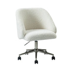 Joah Modern Boucle 360 Swivel Height Adjustable Swivel Office Chair with Rolling Wheels by HULALA HOME - N/A