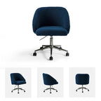 Joah Modern Boucle 360 Swivel Height Adjustable Swivel Office Chair with Rolling Wheels by HULALA HOME - N/A