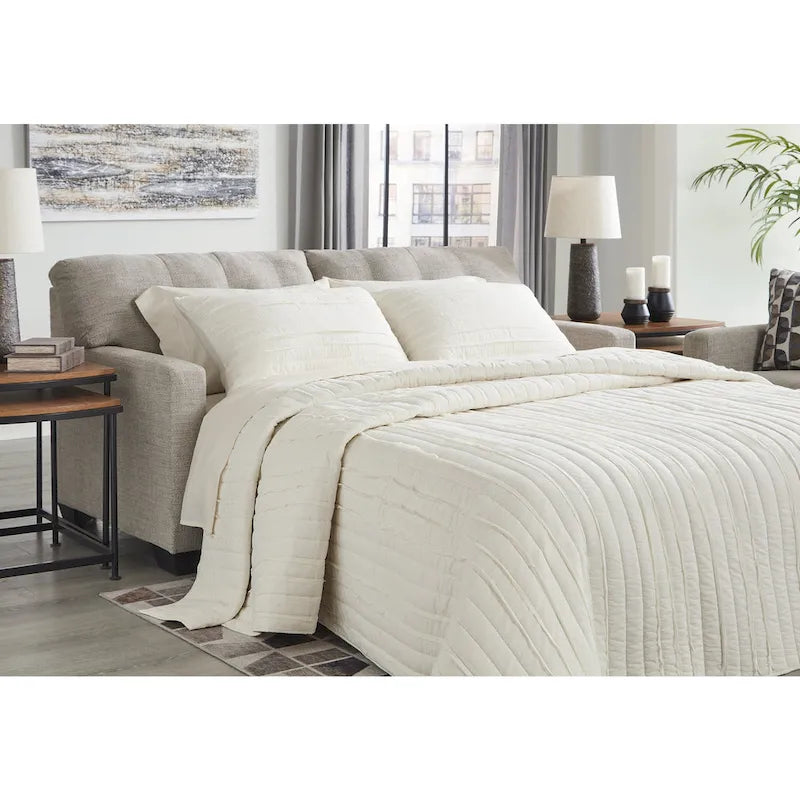 Signature Design by  Mahoney Beige Full Sofa Sleeper - 75W x 38D x 37H