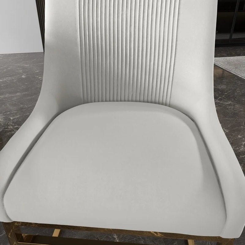 SEYNAR Contempoary Velvet Dining Chair with Metal Frame Legs, set of 6