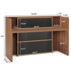 63 Inch Reception Desk with LED Lights for Store Office