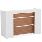 63 Inch Reception Desk with LED Lights for Store Office