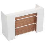 63 Inch Reception Desk with LED Lights for Store Office