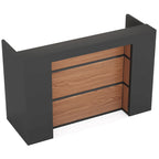 63 Inch Reception Desk with LED Lights for Store Office