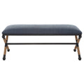 Uttermost Firth Rustic Navy Bench - 48 W x 21 H x 16 D