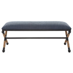 Uttermost Firth Rustic Navy Bench - 48 W x 21 H x 16 D
