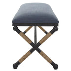Uttermost Firth Rustic Navy Bench - 48 W x 21 H x 16 D