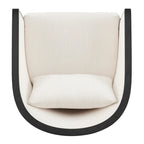 Tillman Linen Accent Arm Chair with Rattan