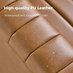 Esteban Modern Leather Upholstered Swivel Barrel Chair Set of 2 by