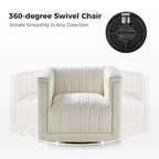 Esteban Modern Leather Upholstered Swivel Barrel Chair Set of 2 by