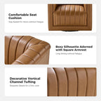 Esteban Modern Leather Upholstered Swivel Barrel Chair Set of 2 by