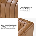 Esteban Modern Leather Upholstered Swivel Barrel Chair Set of 2 by