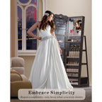 Full-length Mirror Jewelry Armoire - N/A