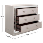 SAFAVIEH Amey Mirrored 3-Drawer Chest