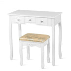 Vanity Make Up Table Set Dressing Table Set with 5 Drawers - 31.5  x 16  x 53.5  ( L x W x H )