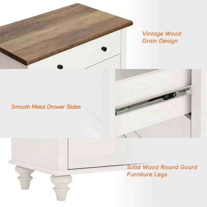 Kitchen Buffet Cabinet with Storage, 2-in-1 Sideboard Cupboard Dresser - 68 Inch