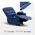 MCombo Medium Dual Motor Power Lift Recliner Chair with Massage and Heat for Elderly People, Faux Leather 7679