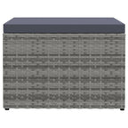 vidaXL Ottoman Outdoor Footstool for Backyard Garden Poolside Poly Rattan