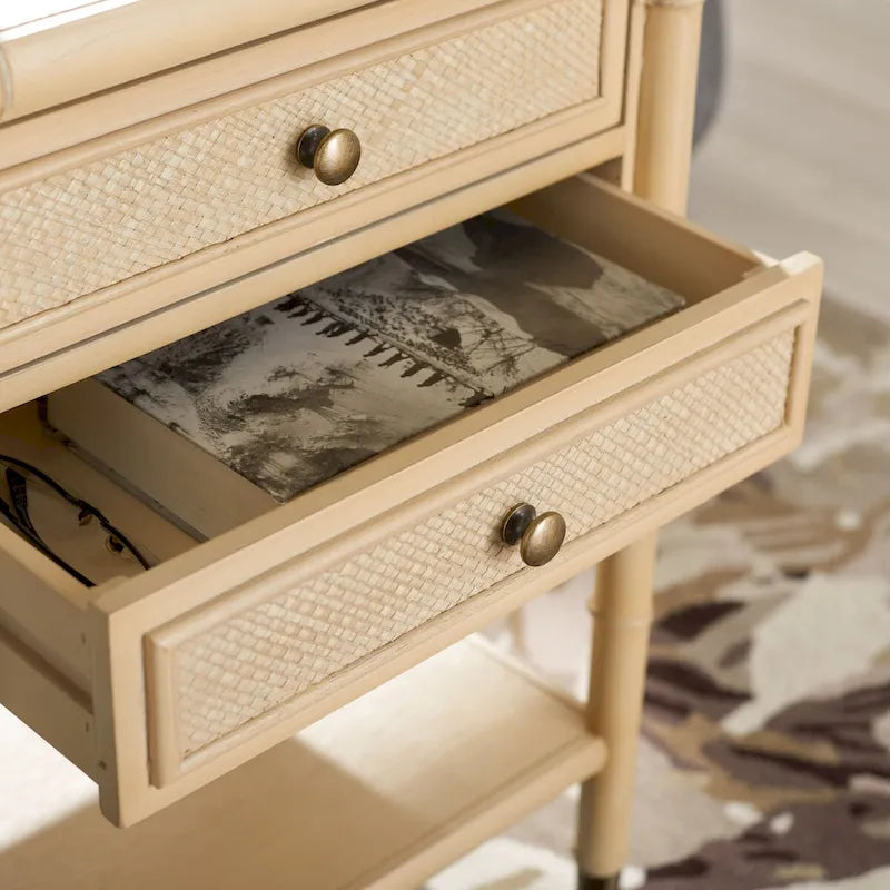 SAFAVIEH Dessa 2-Drawer 1-Shelf Accent Table. - 21  W x 18  D x 27  H - 21Wx18Dx27H
