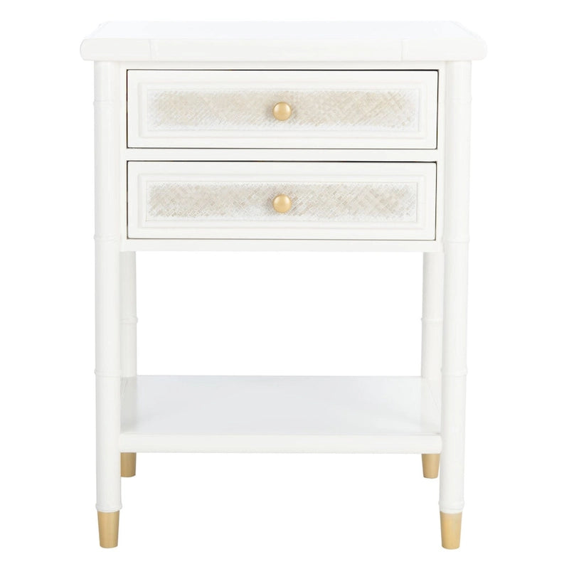 SAFAVIEH Dessa 2-Drawer 1-Shelf Accent Table. - 21  W x 18  D x 27  H - 21Wx18Dx27H