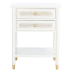 SAFAVIEH Dessa 2-Drawer 1-Shelf Accent Table. - 21  W x 18  D x 27  H - 21Wx18Dx27H