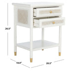 SAFAVIEH Dessa 2-Drawer 1-Shelf Accent Table. - 21  W x 18  D x 27  H - 21Wx18Dx27H