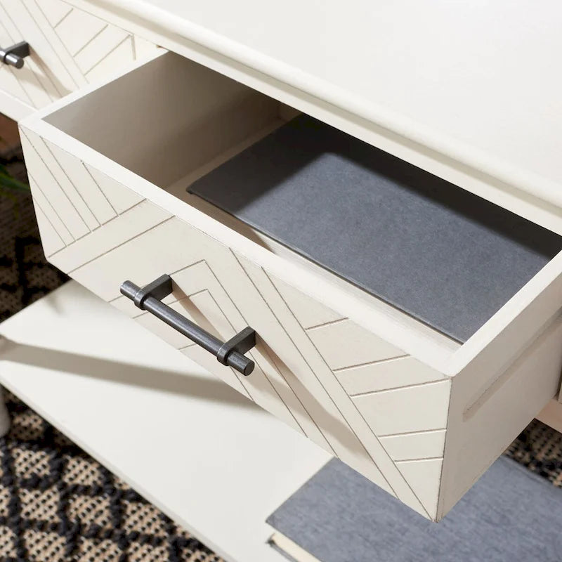 SAFAVIEH Jeanie 3-Drawer Bottom Shelf Console Table - 47.3  W x 13  L x 29.5  H - 47Wx13Dx30H