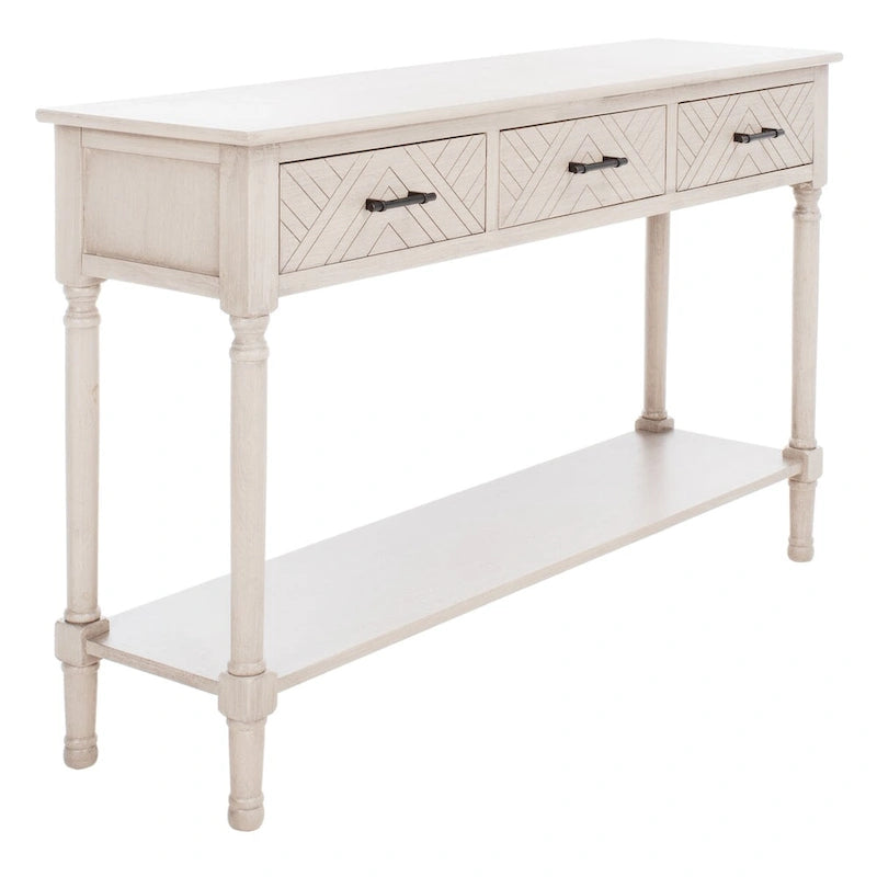 SAFAVIEH Jeanie 3-Drawer Bottom Shelf Console Table - 47.3  W x 13  L x 29.5  H - 47Wx13Dx30H