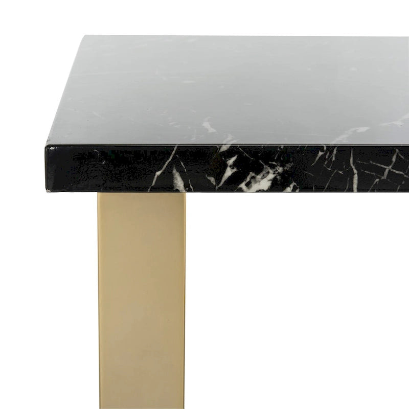 SAFAVIEH Bea Black/ Brass Square Coffee Table - 31.5  x 31.5  x 15.8  - 32Wx32Dx16H