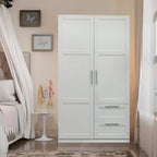High Wardrobe/Armoires with 2 drawers and 5 storage spaces