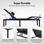 FunniHomi Twin XL/Queen/Split King Size Adjustable Bed Frame, Zero Clearance, Zero Gravity, Mattress Holder