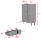 Wooden Chest with Adjustable Metal Legs - Stylish Storage Essential